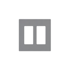 Placa de pared 2 espacio, para atenuador (dimmer), switch ó control remoto PICO inalámbrico.