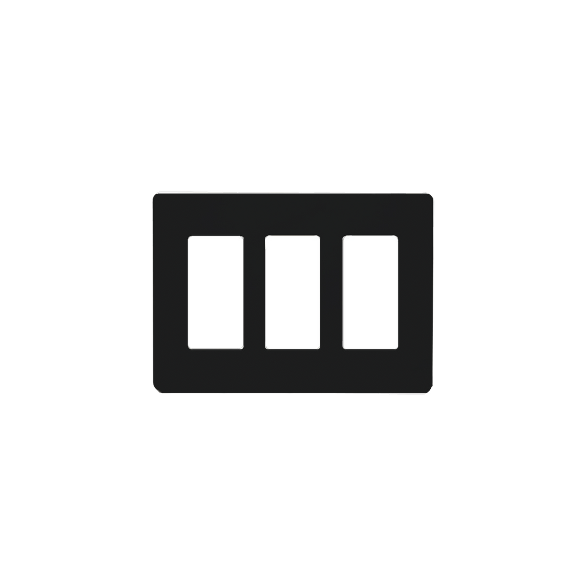 Tapa Color Blanco Negro para interruptor o dimmer Lutron, 3 gang, limpio y moderno