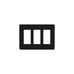 Tapa Color Blanco Negro para interruptor o dimmer Lutron, 3 gang, limpio y moderno