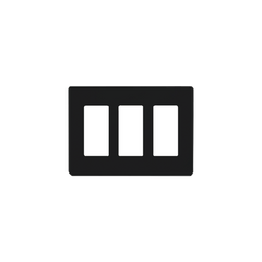 Placa de pared 3 espacio, para atenuador (dimmer), switch ó control remoto PICO inalámbrico.