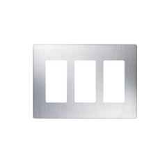 Tapa Color Metalico para interruptor o dimmer Lutron, 3 gang, limpio y moderno