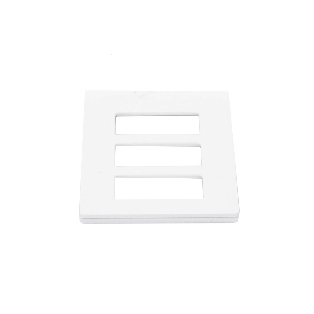 Tapa Color Blanco para interruptor o dimmer Lutron, 3 gang, limpio y moderno