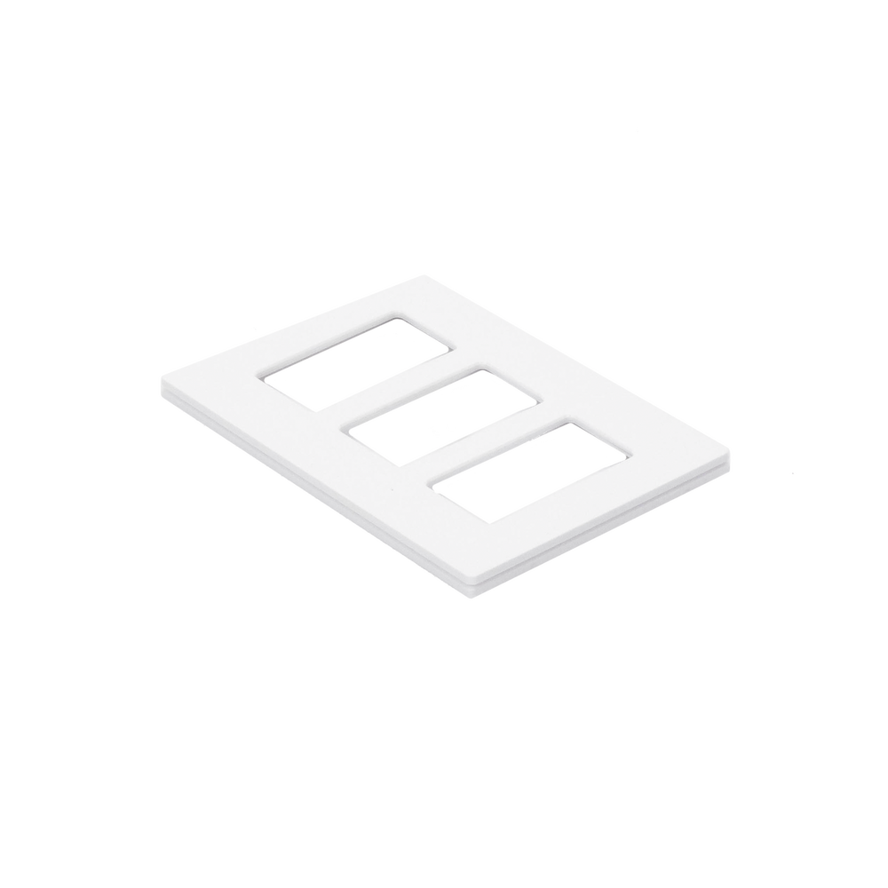 Tapa Color Blanco para interruptor o dimmer Lutron, 3 gang, limpio y moderno