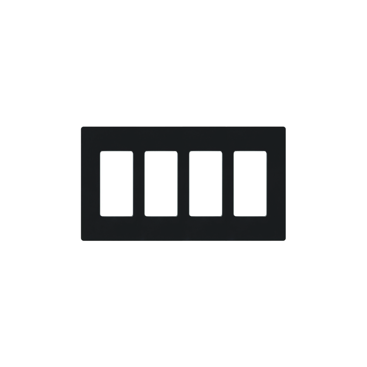 Placa de pared 4 espacio, para atenuador (dimmer), switch ó control remoto PICO inalámbrico.