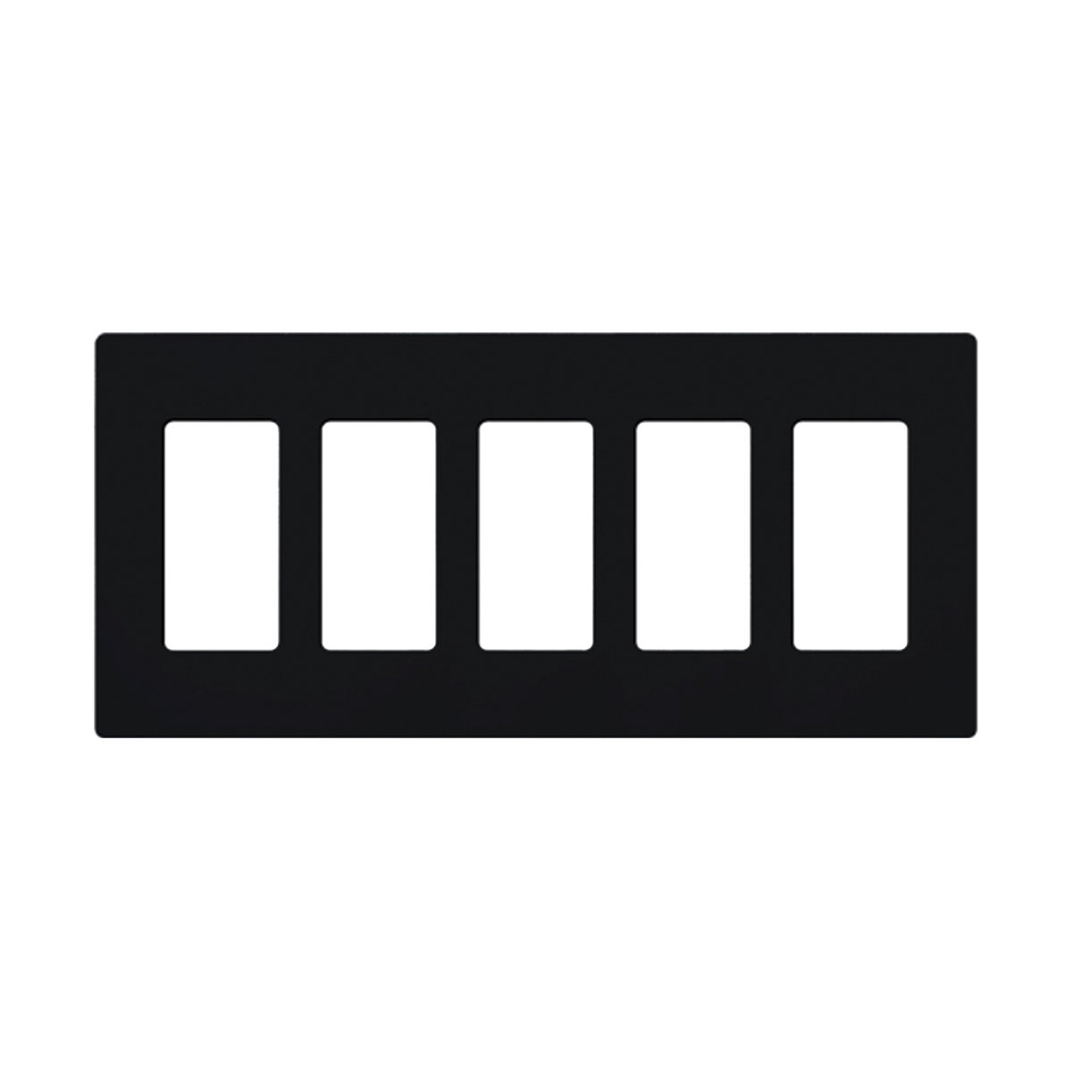 Placa de pared 5 espacios, para atenuador (dimmer), switch ó control remoto PICO inalámbrico
