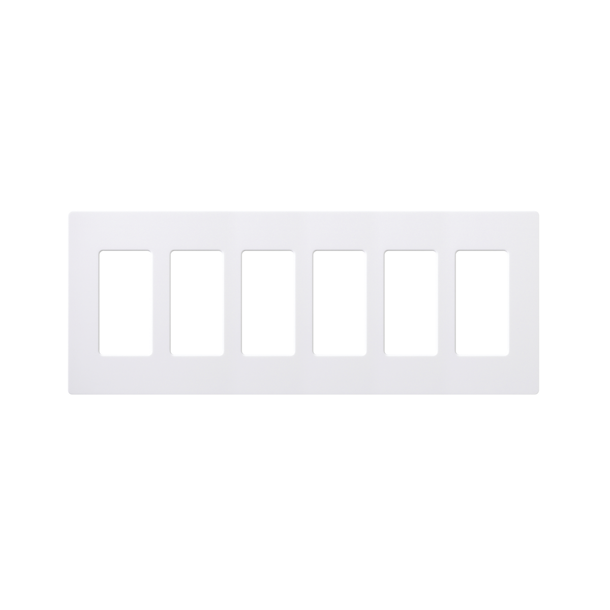 Placa de pared 6 espacios, para atenuador (dimmer), switch ó control remoto PICO inalámbrico