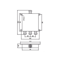 DIVISOR WILKINSON DE 3 VIAS 694-2700MHz 50W -154dBc 4.3-10