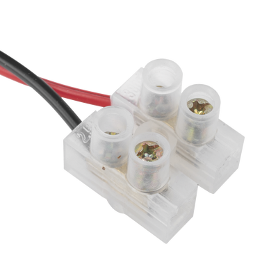 Cable de Alimentación con Conector Macho a Bloque de Terminal Atornillable / Calibre 18 AWG / Longitud  28.5 cm / Ideal para alimentacion de Cámaras.