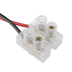 Cable de Alimentación con Conector Macho a Bloque de Terminal Atornillable / Calibre 18 AWG / Longitud  28.5 cm / Ideal para alimentacion de Cámaras.
