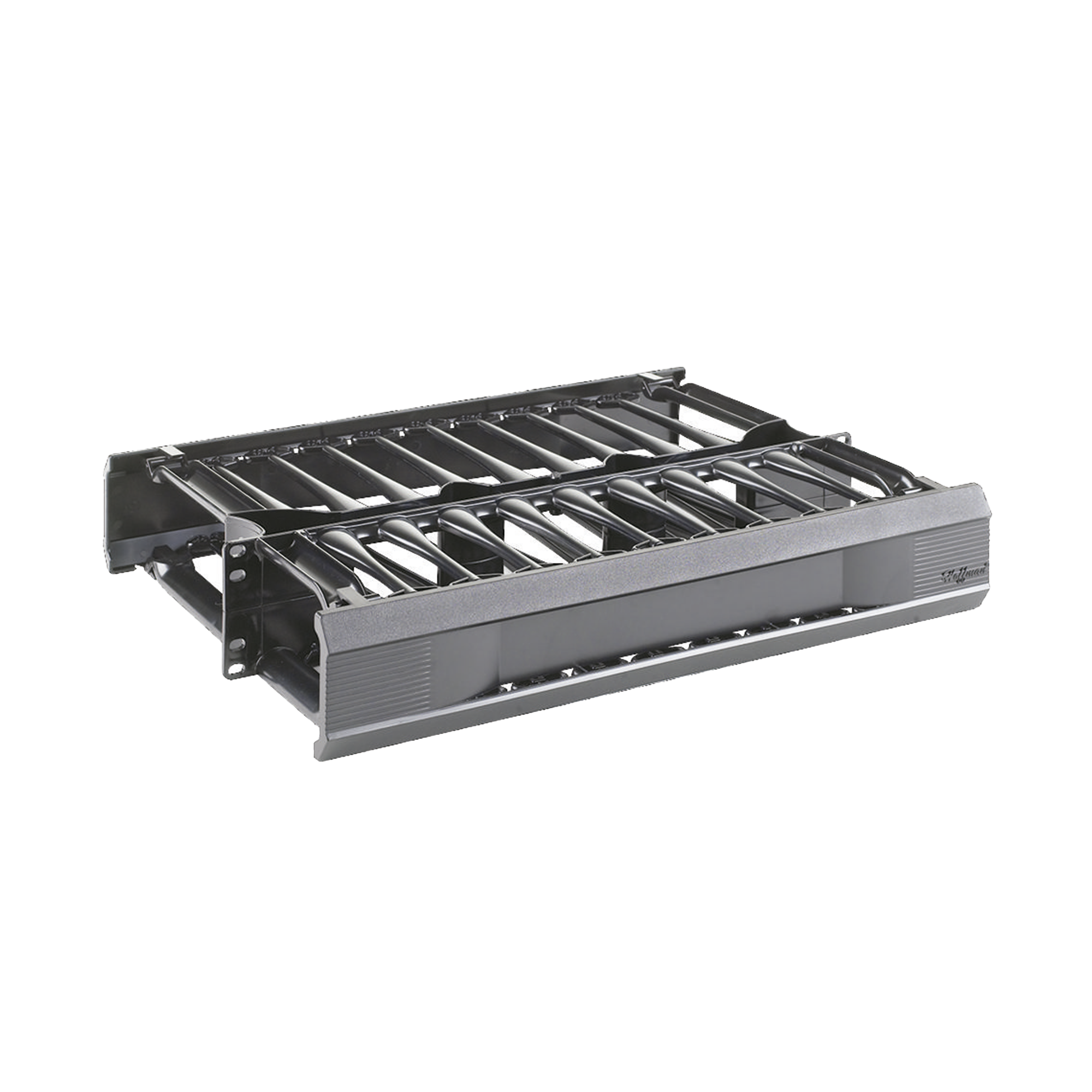 Organizador de Cables Horizontal CableTek, Doble (Frontal y Posterior), Para Rack de 19in, 2 UR