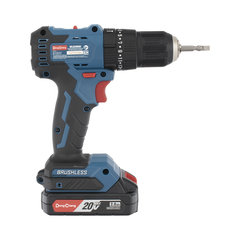 Rotomartillo / Taladro Inalámbrico de 20V sin Carbones, Broquero de 1/2", incluye 2 Baterías de 2.0 Ah, Cargador y Maletín