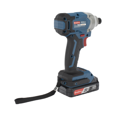 Atornillador de Impacto de 1/4 in. sin escobillas de 20V, incluye Batería de 2.0 Ah y Maletín