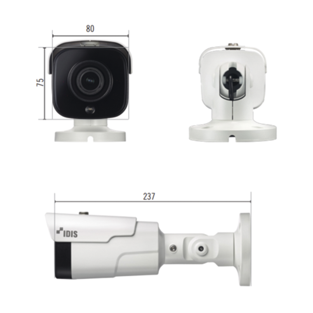 Bala IP 8 MP | IK10/IP67 |  IR 40 M | Entrada/Salida de Alarma | POE | Audio de Dos Vias | MicroSD (256 GB)