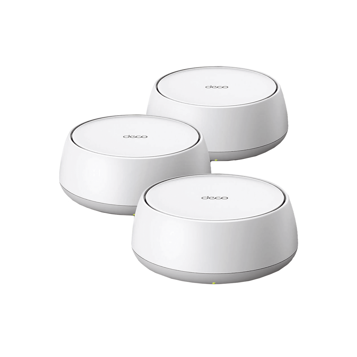 KIT 3 Routers Inalámbrico MESH Interior para Hogar / Doble Banda Wi-Fi 7 BE3600 Mbps / 2 Puerto 2.5 Gigabit WAN/LAN / 4 Antenas Internas / Operación Multi-Link MLO / Administración Mediante la App Deco (iOS, Android) / HomeShield