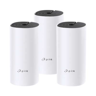 KIT 3 Routers Inalámbricos MESH Interior para Hogar / Doble Banda Wi-Fi 5 AC1200 Mbps / 2 Puerto Gigabit WAN/LAN / 2 Antenas Internas / Administración Mediante la App Deco (iOS, Android)