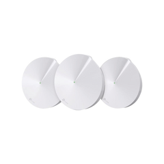Kit 3 Routers Inalámbricos MESH Interior para Hogar / Doble Banda Wi-Fi 5 AC1300 Mbps / 2 Puerto Gigabit WAN/LAN / 4 Antenas Internas / Administración Mediante la App Deco (iOS, Android) / Protección HomeCare