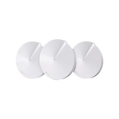 Kit 3 Routers Inalámbricos MESH Interior para Hogar / Doble Banda Wi-Fi 5 AC1300 Mbps / 2 Puerto Gigabit WAN/LAN / 4 Antenas Internas / Administración Mediante la App Deco (iOS, Android) / Protección HomeCare