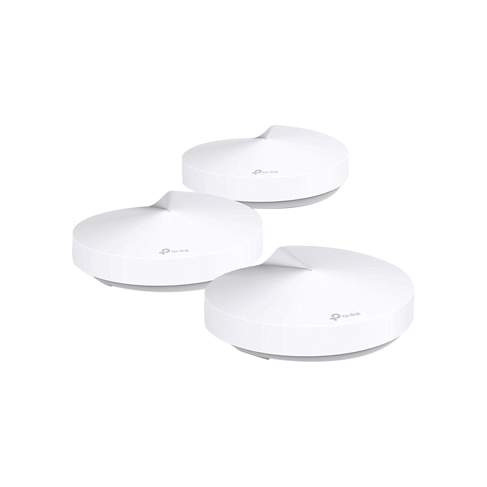 Kit 3 Routers Inalámbricos MESH Interior para Hogar / Doble Banda Wi-Fi 5 AC1300 Mbps / 2 Puerto Gigabit WAN/LAN / 4 Antenas Internas / Administración Mediante la App Deco (iOS, Android) / Protección HomeCare
