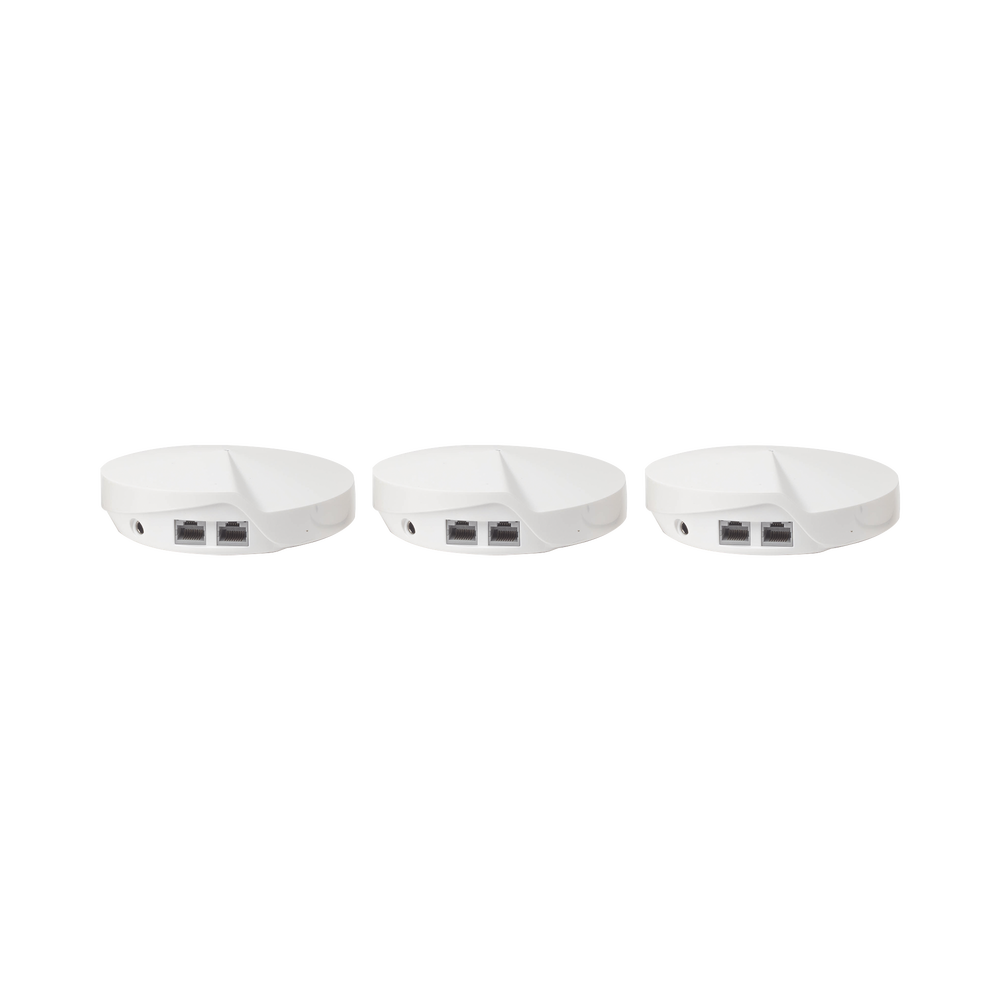 Kit 3 Routers Inalámbricos MESH Interior para Hogar / Doble Banda Wi-Fi 5 AC1300 Mbps / 2 Puerto Gigabit WAN/LAN / 4 Antenas Internas / Administración Mediante la App Deco (iOS, Android) / Protección HomeCare
