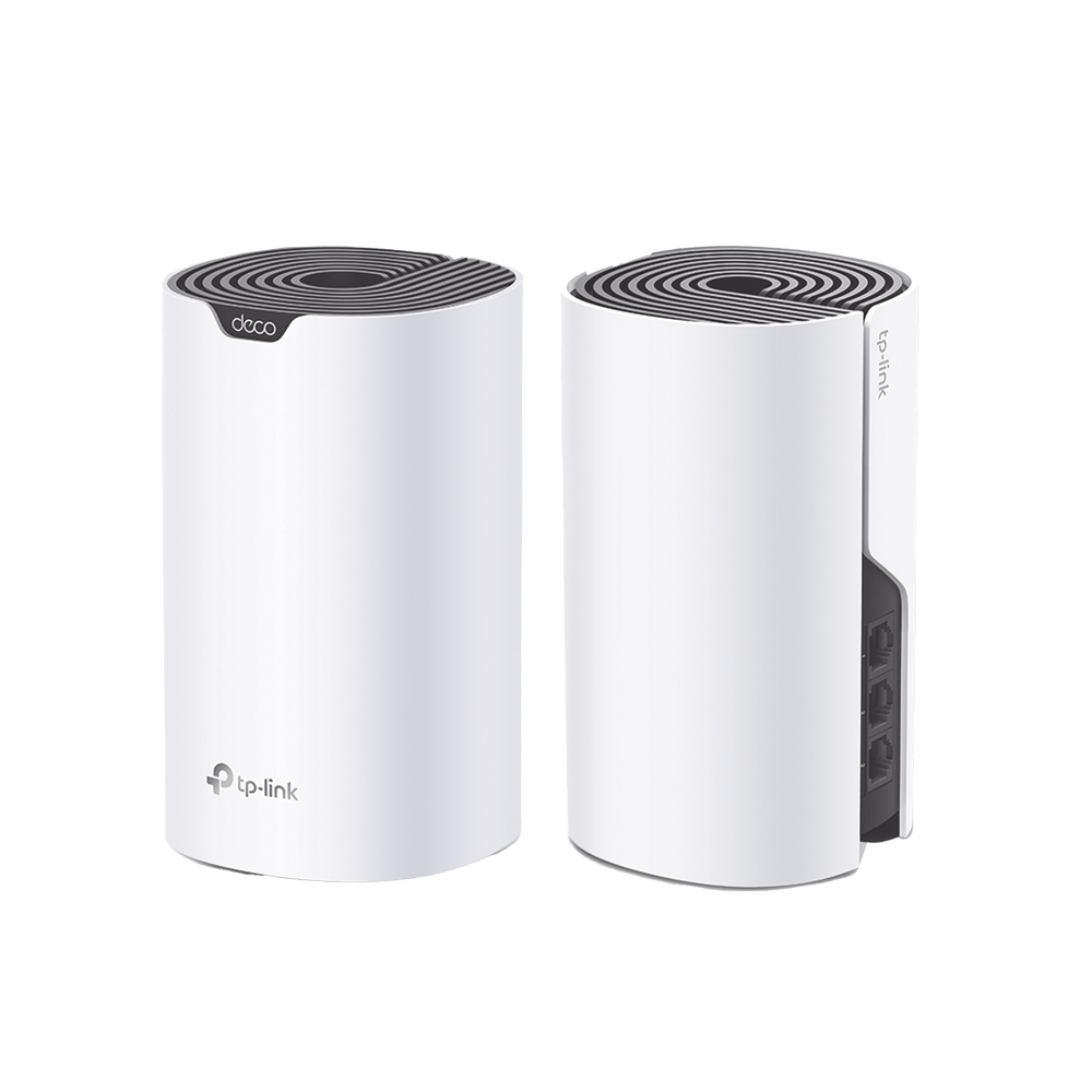 Kit 2 Routers Inalámbricos MESH Interior para Hogar / Doble Banda Wi-Fi 5 AC1900 Mbps / 3 Puerto Gigabit WAN/LAN / 3 Antenas Internas / Administración Mediante la App Deco (iOS, Android)