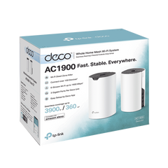 Kit 2 Routers Inalámbricos MESH Interior para Hogar / Doble Banda Wi-Fi 5 AC1900 Mbps / 3 Puerto Gigabit WAN/LAN / 3 Antenas Internas / Administración Mediante la App Deco (iOS, Android)