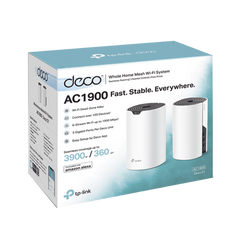 Kit 2 Routers Inalámbricos MESH Interior para Hogar / Doble Banda Wi-Fi 5 AC1900 Mbps / 3 Puerto Gigabit WAN/LAN / 3 Antenas Internas / Administración Mediante la App Deco (iOS, Android)
