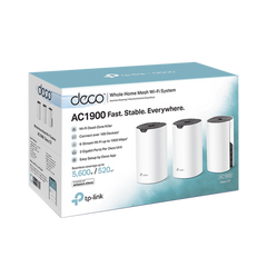 Kit 3 Routers Inalámbricos MESH Interior para Hogar / Doble Banda Wi-Fi 5 AC1900 Mbps / 3 Puerto Gigabit WAN/LAN / 3 Antenas Internas / Administración Mediante la App Deco (iOS, Android)
