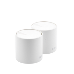 Kit 2 Routers Inalámbricos MESH Interior para Hogar / Doble Banda Wi-Fi 6 AX1800 Mbps / 2 Puerto Gigabit WAN/LAN / 2 Antenas Internas / Administración Mediante la App Deco (iOS, Android) / Protección HomeShield