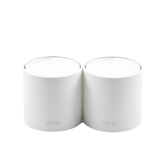 Kit 2 Routers Inalámbricos MESH Interior para Hogar / Doble Banda Wi-Fi 6 AX1800 Mbps / 2 Puerto Gigabit WAN/LAN / 2 Antenas Internas / Administración Mediante la App Deco (iOS, Android) / Protección HomeShield