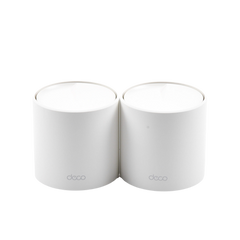 Kit 2 Routers Inalámbricos MESH Interior para Hogar / Doble Banda Wi-Fi 6 AX1800 Mbps / 2 Puerto Gigabit WAN/LAN / 2 Antenas Internas / Administración Mediante la App Deco (iOS, Android) / Protección HomeShield