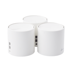 Kit 3 Routers Inalámbricos MESH Interior para Hogar / Doble Banda Wi-Fi 6 AX1800 Mbps / 2 Puerto Gigabit WAN/LAN / 2 Antenas Internas / Administración Mediante la App Deco (iOS, Android) / Protección HomeShield