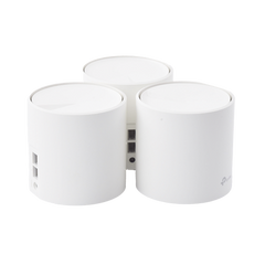 Kit 3 Routers Inalámbricos MESH Interior para Hogar / Doble Banda Wi-Fi 6 AX1800 Mbps / 2 Puerto Gigabit WAN/LAN / 2 Antenas Internas / Administración Mediante la App Deco (iOS, Android) / Protección HomeShield