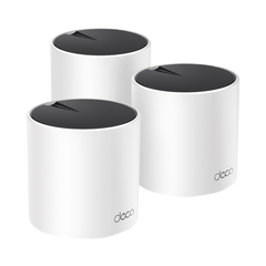 Kit 3 Routers Inalámbricos MESH Interior para Hogar / Doble Banda Wi-Fi 6 AX3000 Mbps / 3 Puerto Gigabit WAN/LAN / 2 Antenas Internas / Administración Mediante la App Deco (iOS, Android) / Protección HomeShield