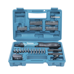 Atornillador Reversible (Broquero 1/4) de 220 RPM con Cargador USB (Incluye 81 Puntas).