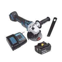 Mini esmeril Inalámbrico de 4-1/2 " 8.500 rpm, Incluye 1 bat. li-ion 18v/5.0 a.h y Cargador