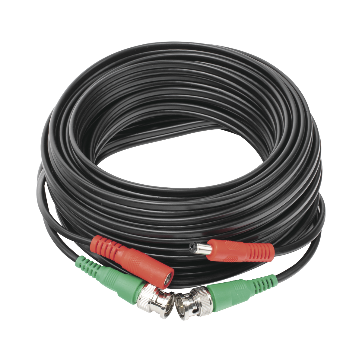 Cable Coaxial (BNC RG59) + Alimentación / SIAMES / 10 Metros (32.81 Pies) / 100% Cobre / Para Cámaras 4K / Uso Interior y Exterior