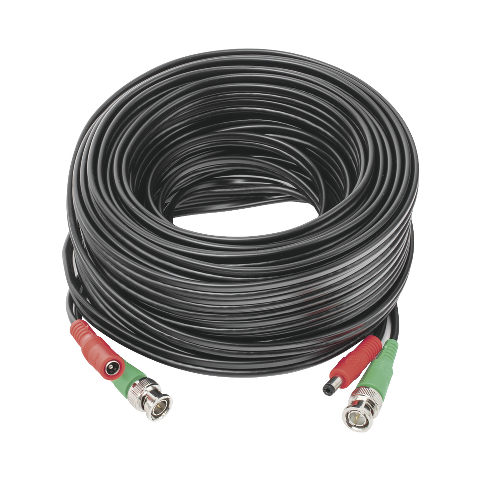 Cable Coaxial (BNC RG59) + Alimentación / SIAMES / 20 Metros (65.62 Pies) / Aleación Cobre + Aluminio CCA / Para Cámaras 4K / Uso Interior y Exterior