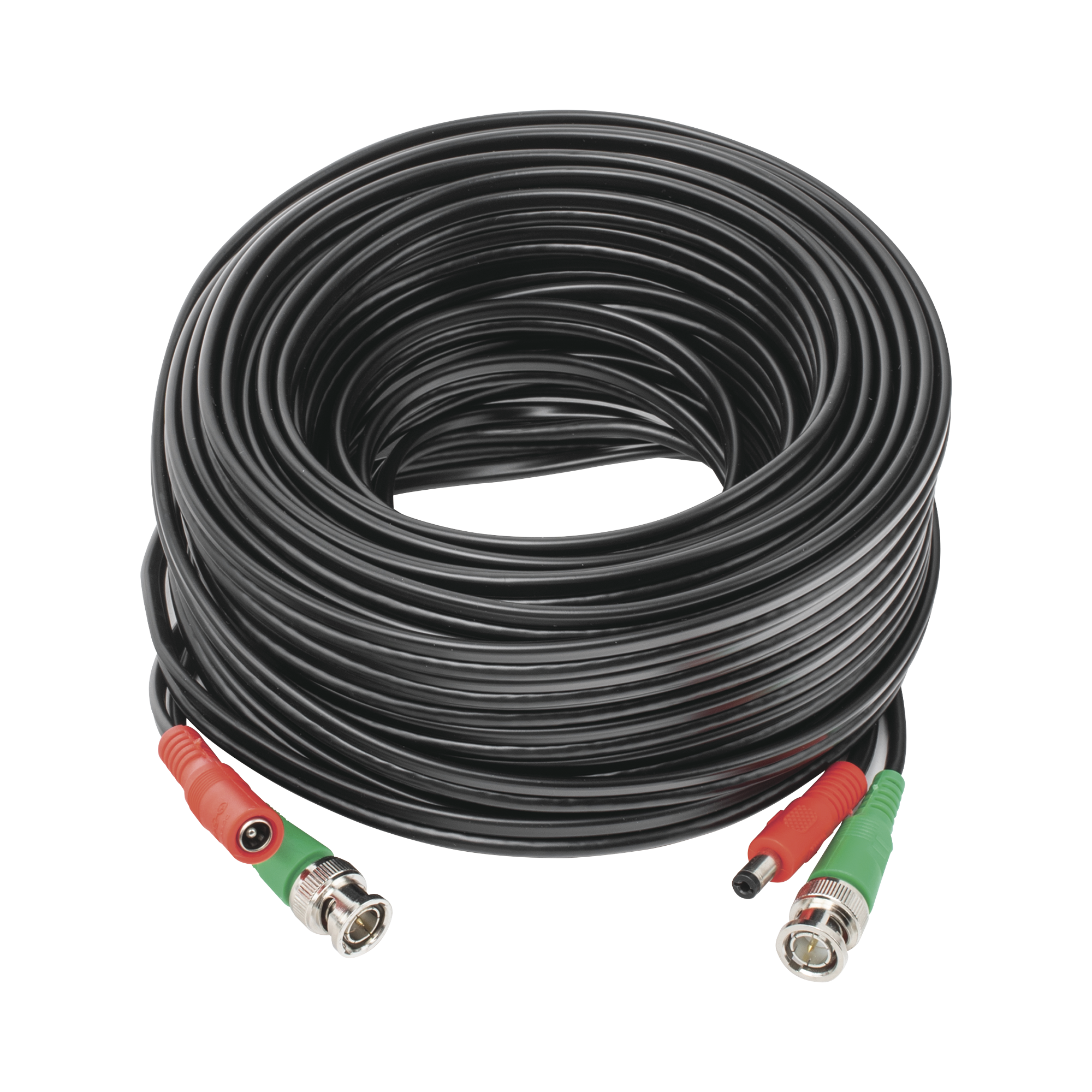 Cable Coaxial (BNC RG59) + Alimentación / SIAMES / 20 Metros (65.62 Pies) / 100% COBRE / Para Cámaras 4K / Uso Interior y Exterior