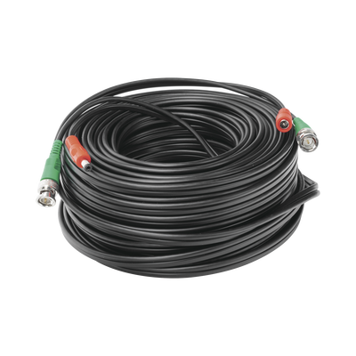 Cable coaxial ( BNC RG59 ) + Alimentación / SIAMÉS / 30 Metros / 100 % COBRE / Para Cámaras 4K  / Uso interior y exterior