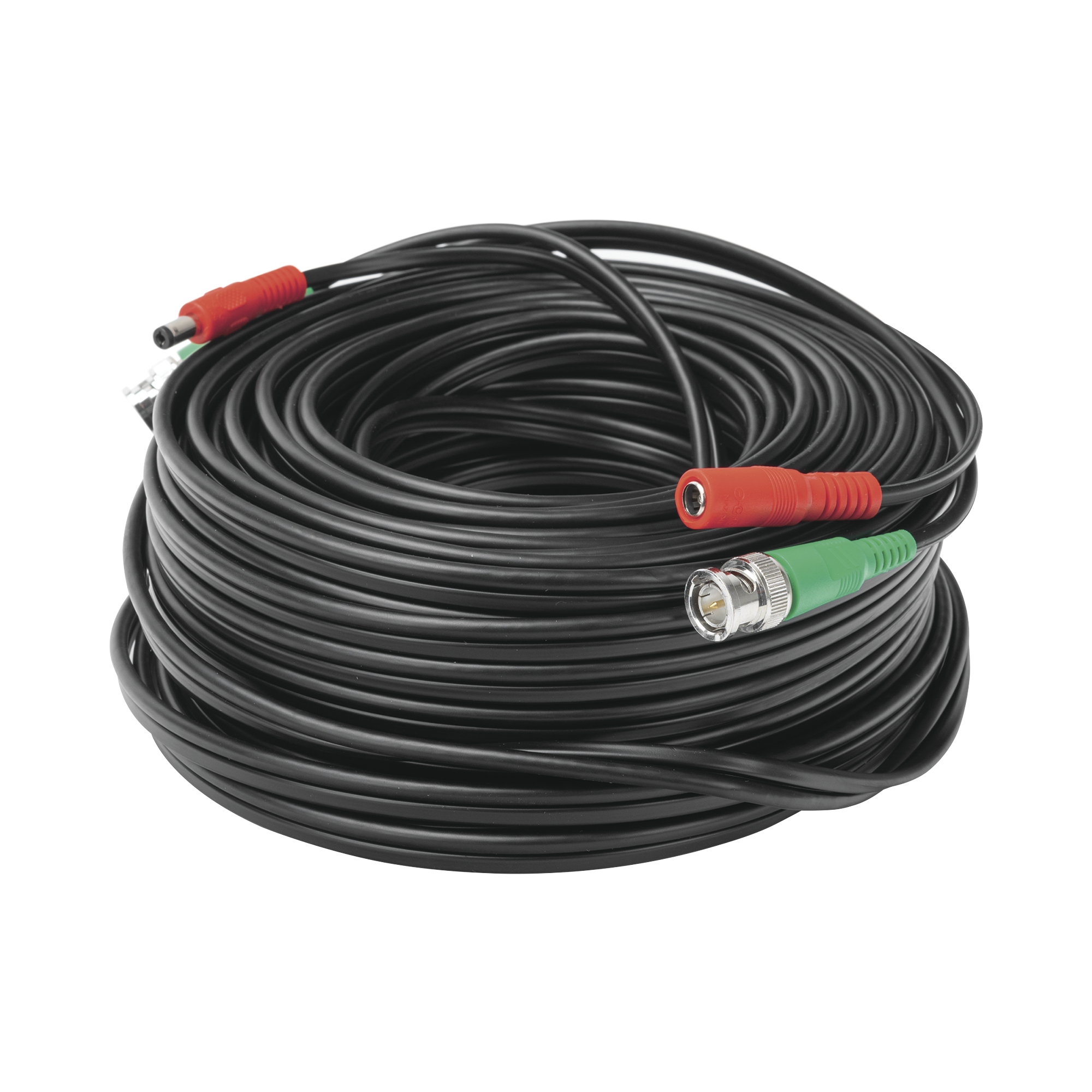 Cable Coaxial (BNC RG59) + Alimentación / SIAMES / 30 Metros (98.43 Pies) / 100% COBRE / Para Cámaras 4K / Uso Interior y Exterior