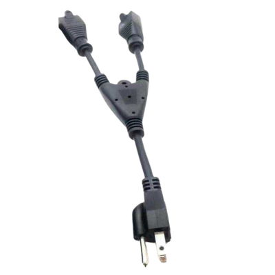Cable con derivación Vca / 1 Entrada macho Vca / 2 salidas hembra Vca
