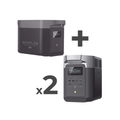 Kit de Estación de Energía Portátil 2048Wh + 2 Baterías Externas 2048Wh (6144Wh Totales)