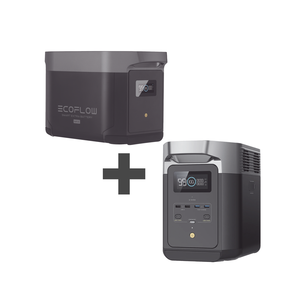 Kit de Estación de Energía Portátil 2048Wh + Batería Externa 2048Wh (4096Wh Totales)