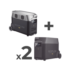 Estación de Energía Portátil DELTA PRO 3600Wh Litio LFP / 5 AC 3600W (7200W Pico) / 2 USB-C 200W / Capacidad para Aumentar Respaldo / Cargador de Coche 10A a 12.6V / Conectividad WiFi y Bluetooth (App) / Carga Solar 1600W Ma