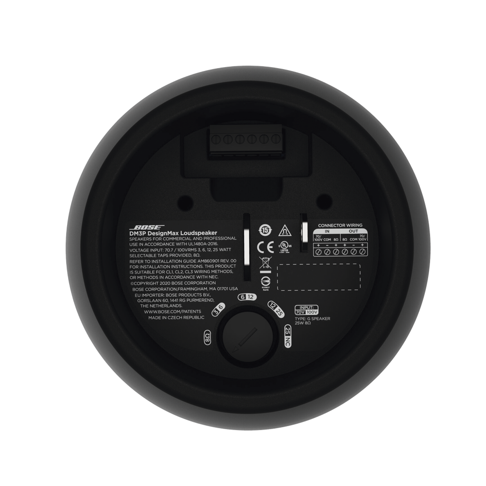 Par de Altavoz colgante | DesignMax | 3.25in | 8ohms | 70/100V | Negro