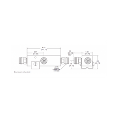 SEPARADOR 3dB (2:1) Tap 350-5930MHz 500W -161dBc 4.3-10 IP67 .