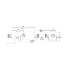 SEPARADOR 4.8dB (3:1) Tap 350-5930MHz 500W -161dBc TIPO N IP67 .
