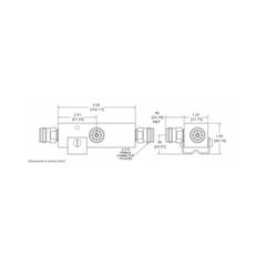 SEPARADOR 8dB (6:1) Tap 350-5930MHz 500W -161dBc 4.3-10 IP67 .