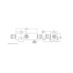 SEPARADOR 15dB (30:1) Tap 350-5930MHz 500W -161dBc 4.3-10 IP67 .