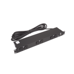 PDU Básico de Montaje en Rack, Con 6 Salidas Frontales NEMA 5-15R,  Enchufe de Entrada NEMA 5-15P, de 19in, 1UR, 15 Amp, 120 Vca